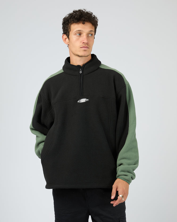 Saint Goliath Hyperdrive Quarter Zip - Black/Green