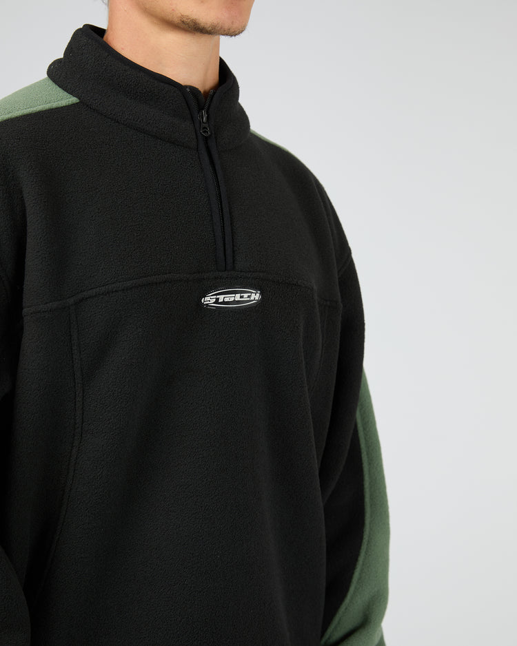 Saint Goliath Hyperdrive Quarter Zip - Black/Green (view 3)