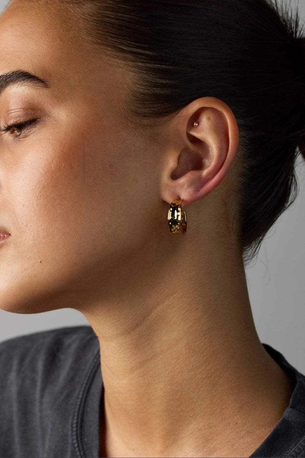 Zafino Bianca Mini Hoops - Gold (view 2)