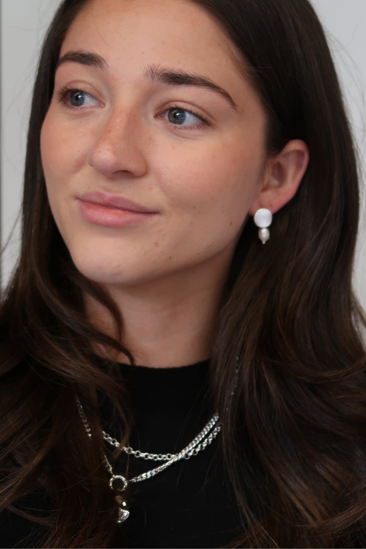 Zafino Hazel Brushed Earring - Silver (view 2)
