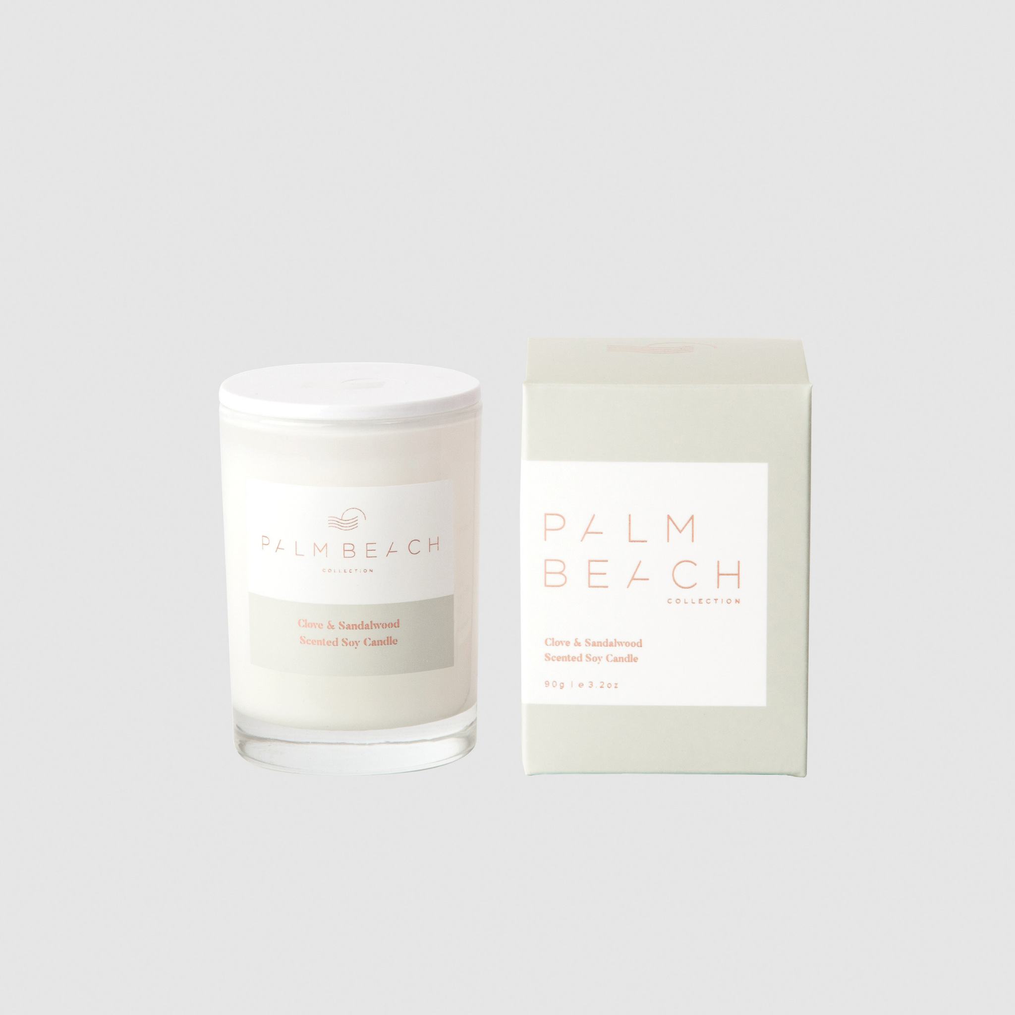Palm Beach Collection Mini Scented Candle 90g - Clove & Sandalwood