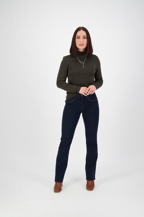 Vassalli Straight Leg Full Length Jean - Indigo Denim