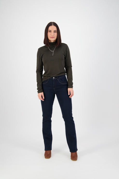 Vassalli Straight Leg Full Length Jean - Indigo Denim (view 2)