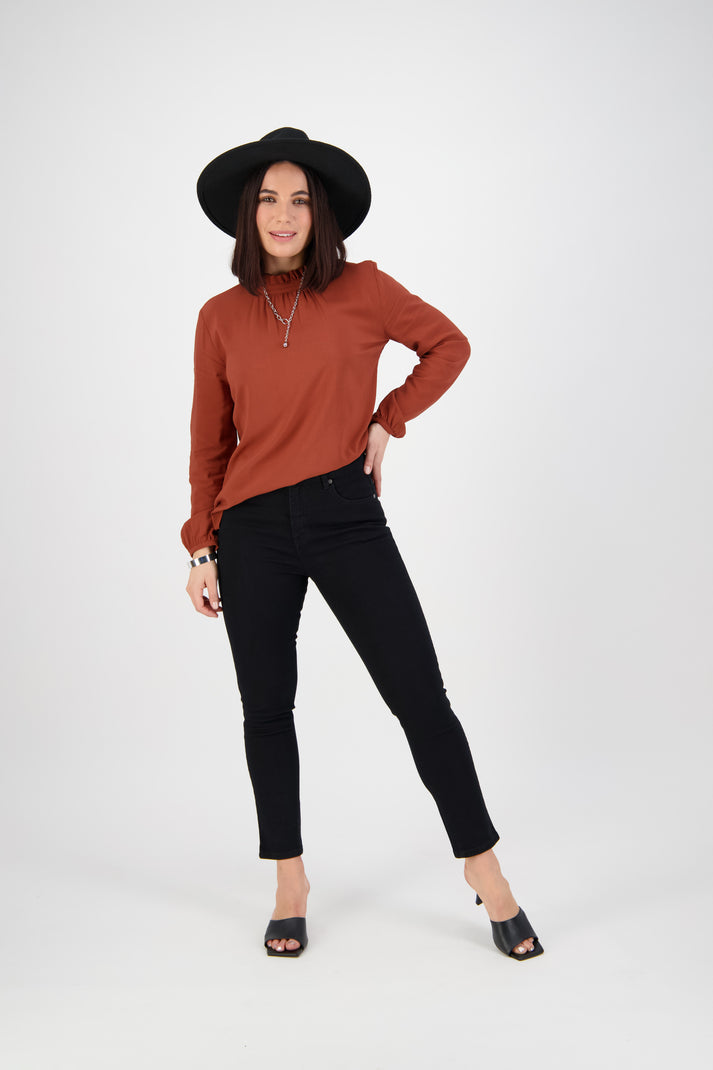 5744 Black Denim - Skinny Leg Ankle Grazer Jean