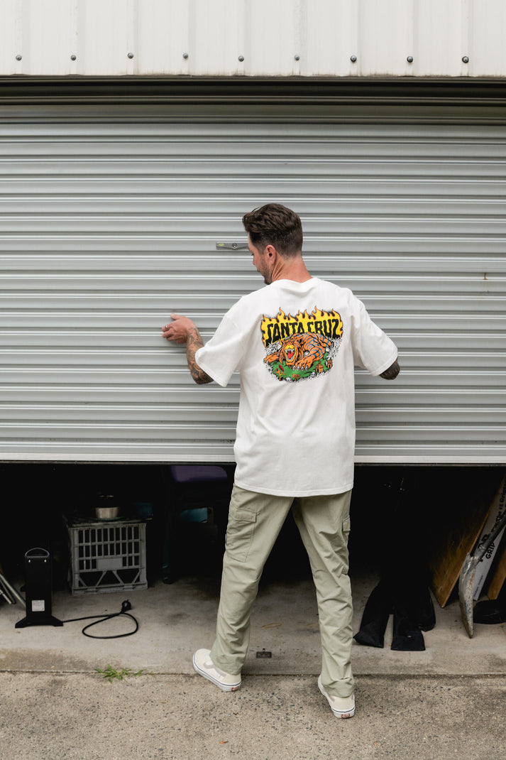 Santa Cruz Salba Tiger Redux Tee - Off White (view 2)