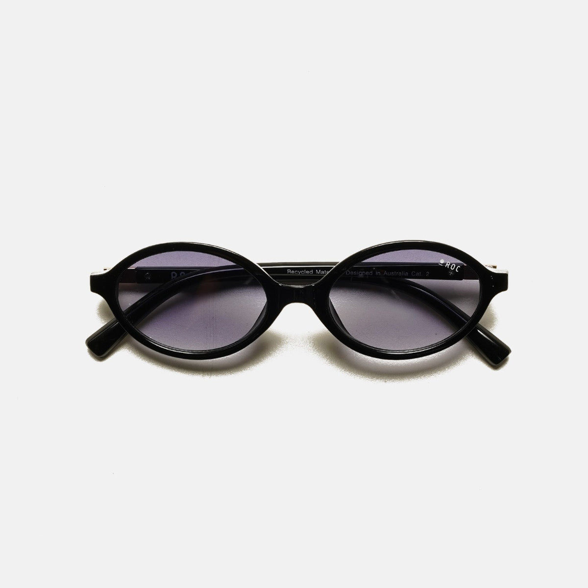 ROC Reboot sunglasses in black with blue gradient lens