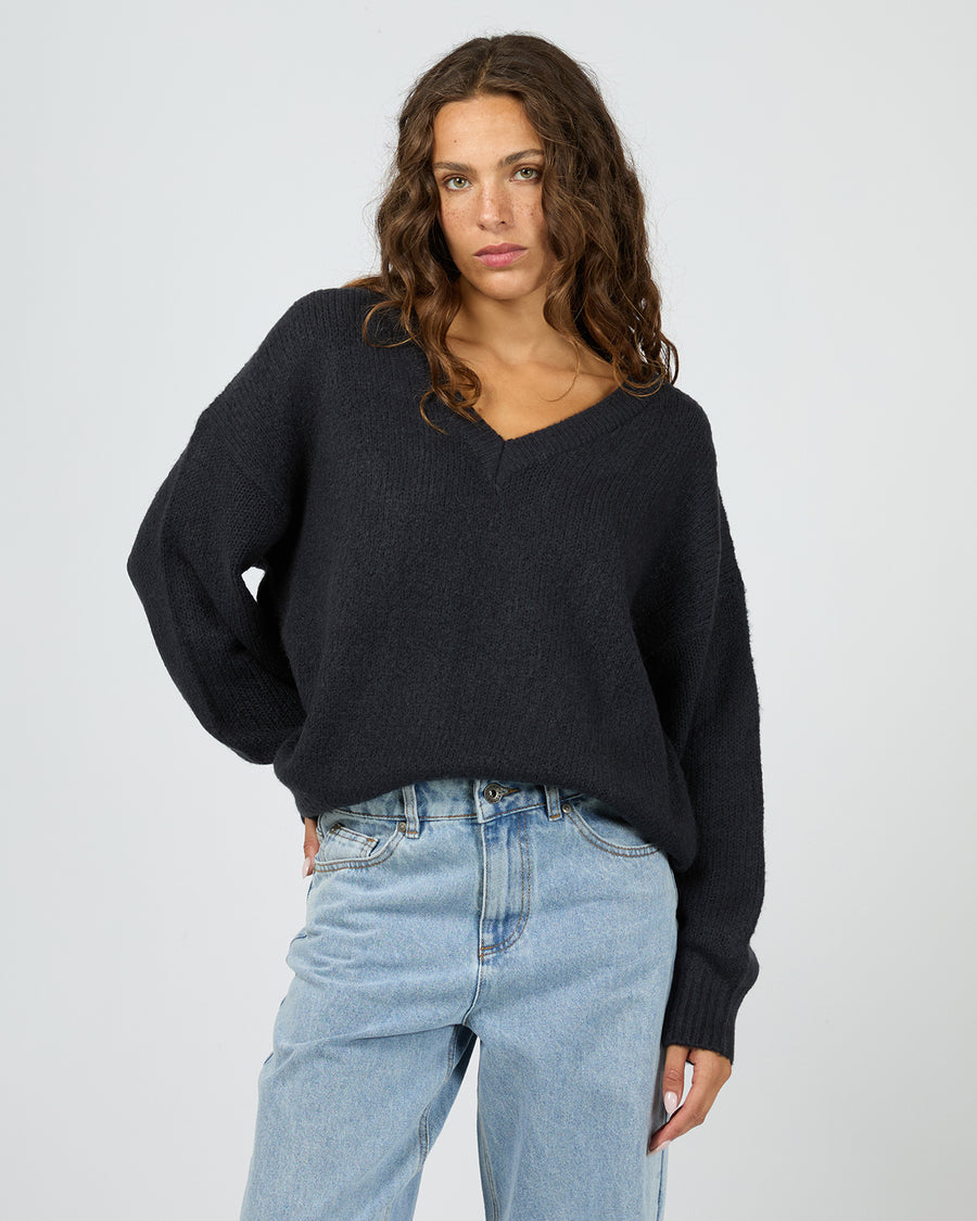 Silent Theory Elias Chunky Knit Jumper - Navy