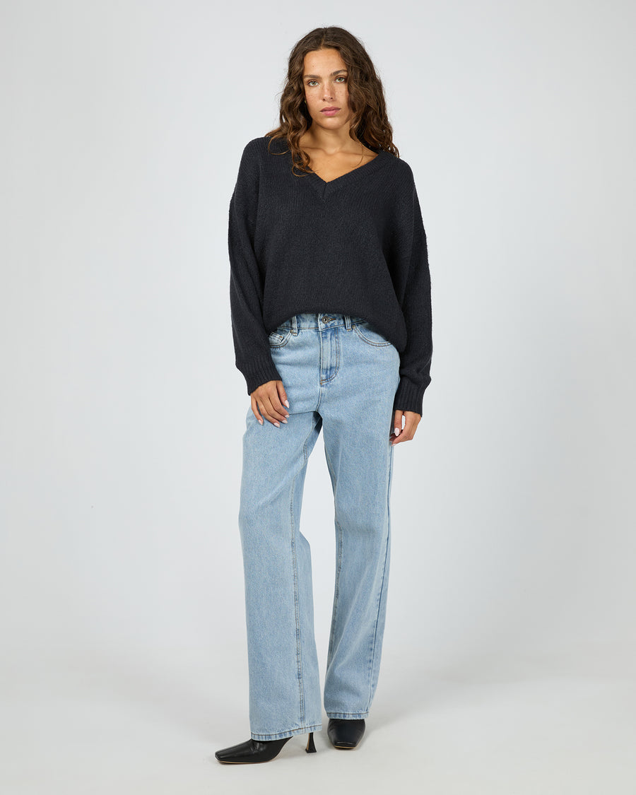 Silent Theory Elias Chunky Knit Jumper - Navy (view 2)