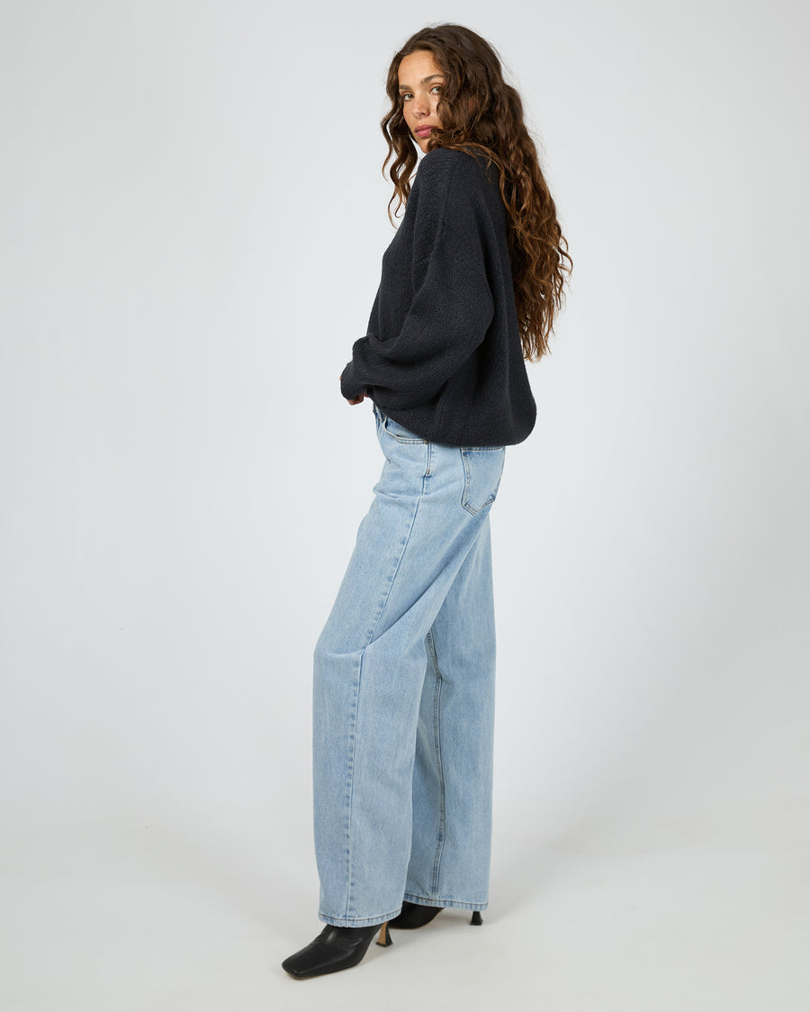 Silent Theory Elias Chunky Knit Jumper - Navy (view 5)