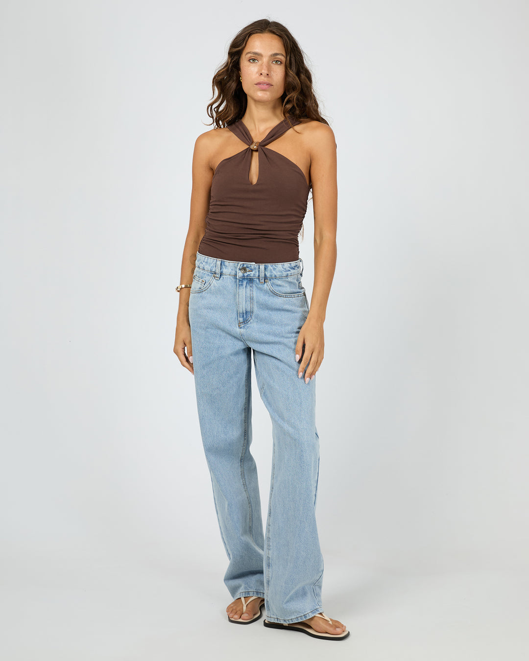 Silent Theory Atlas Halter Bodysuit - Chocolate (view 2)