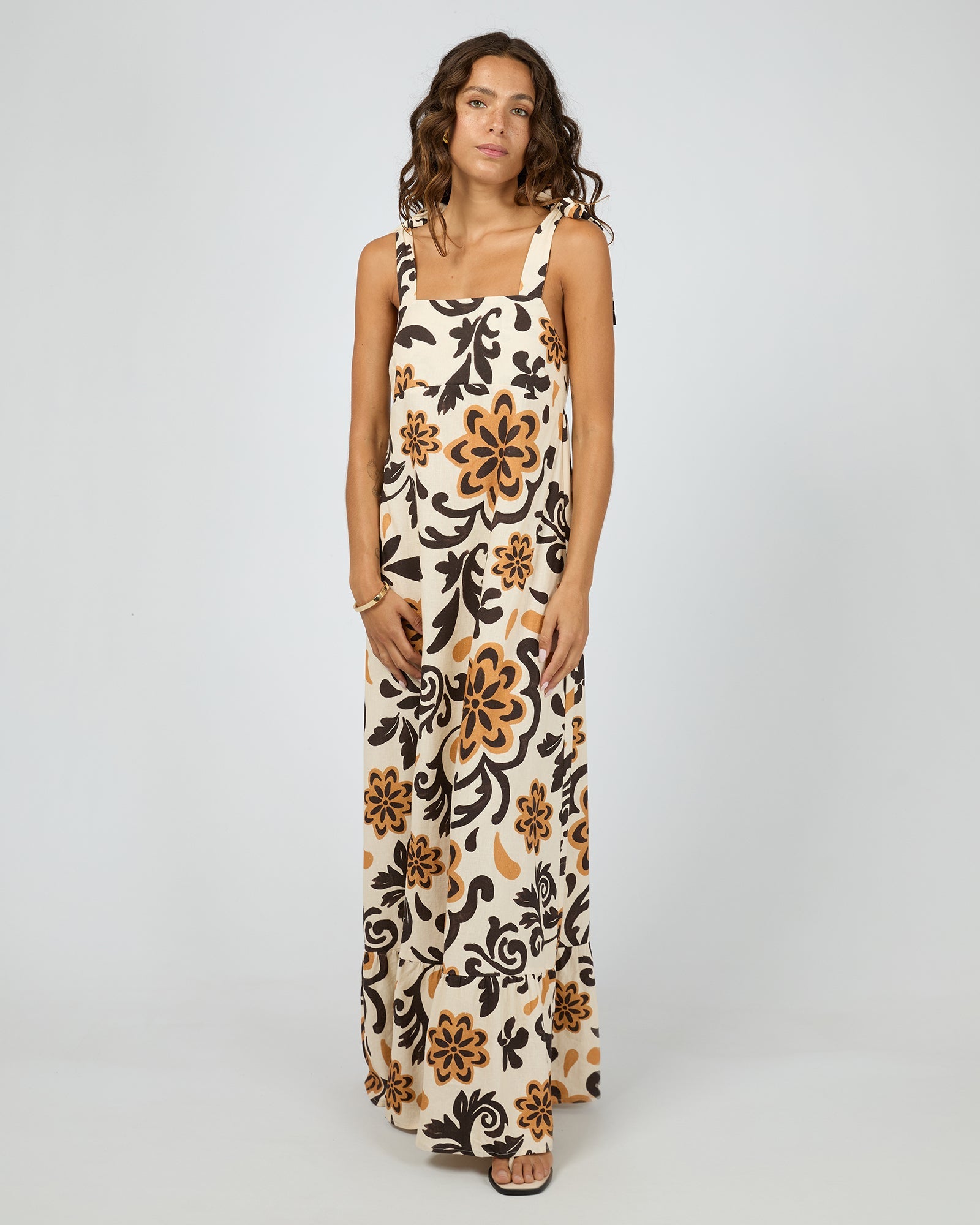 Silent Theory Bloom Maxi Dress Print - front view