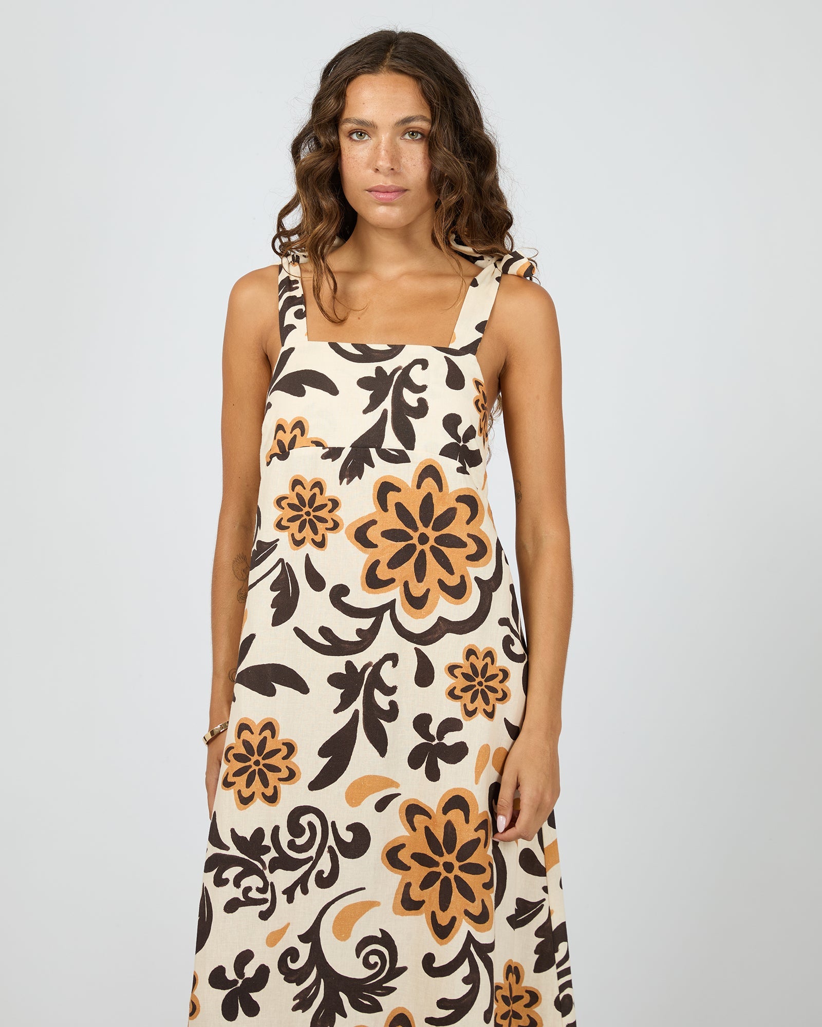 Silent Theory Bloom Maxi Dress Print - back view