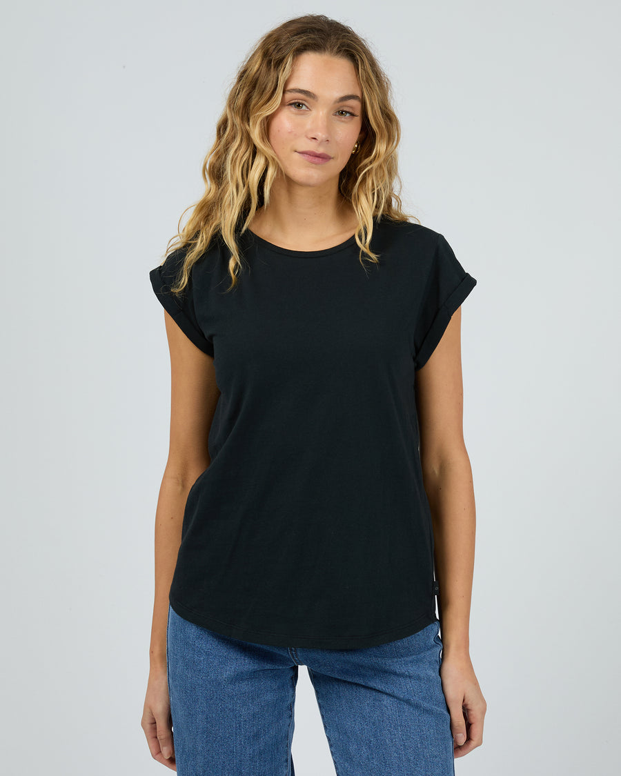 Silent Theory Lucy Scoop Tee - Black