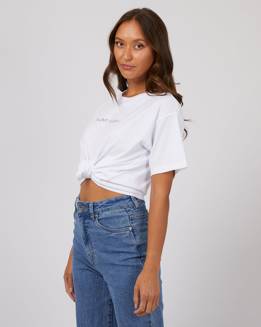 Silent Theory Logo Tee - White (view 4)
