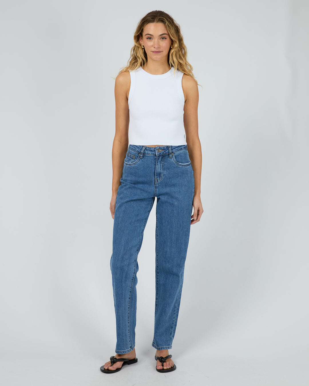 Silent Theory Pia Crop Tank - White (view 2)
