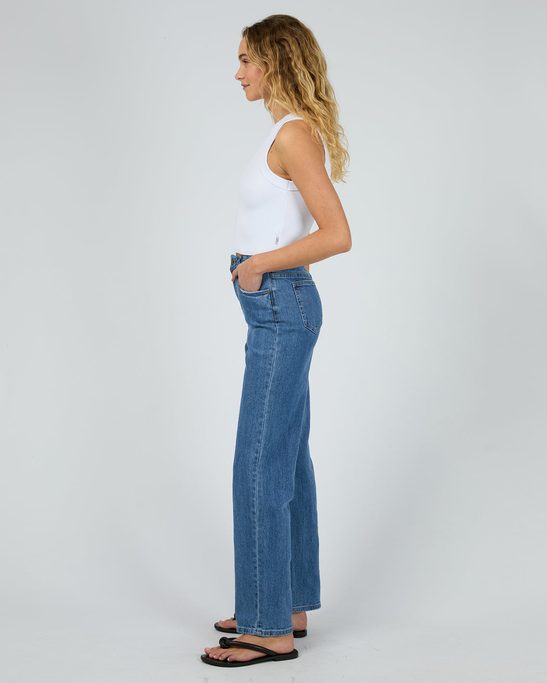 Pia Crop Tank - White