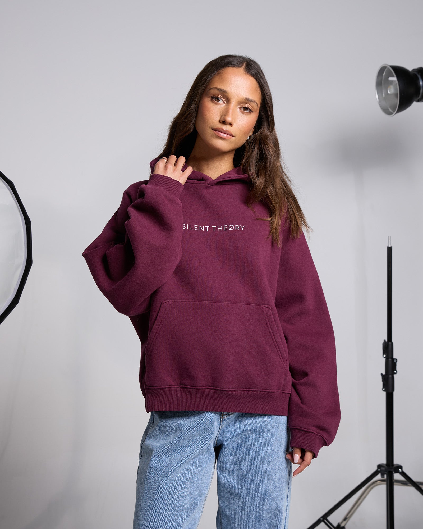 Silent Theory Logo Hoodie Cherry