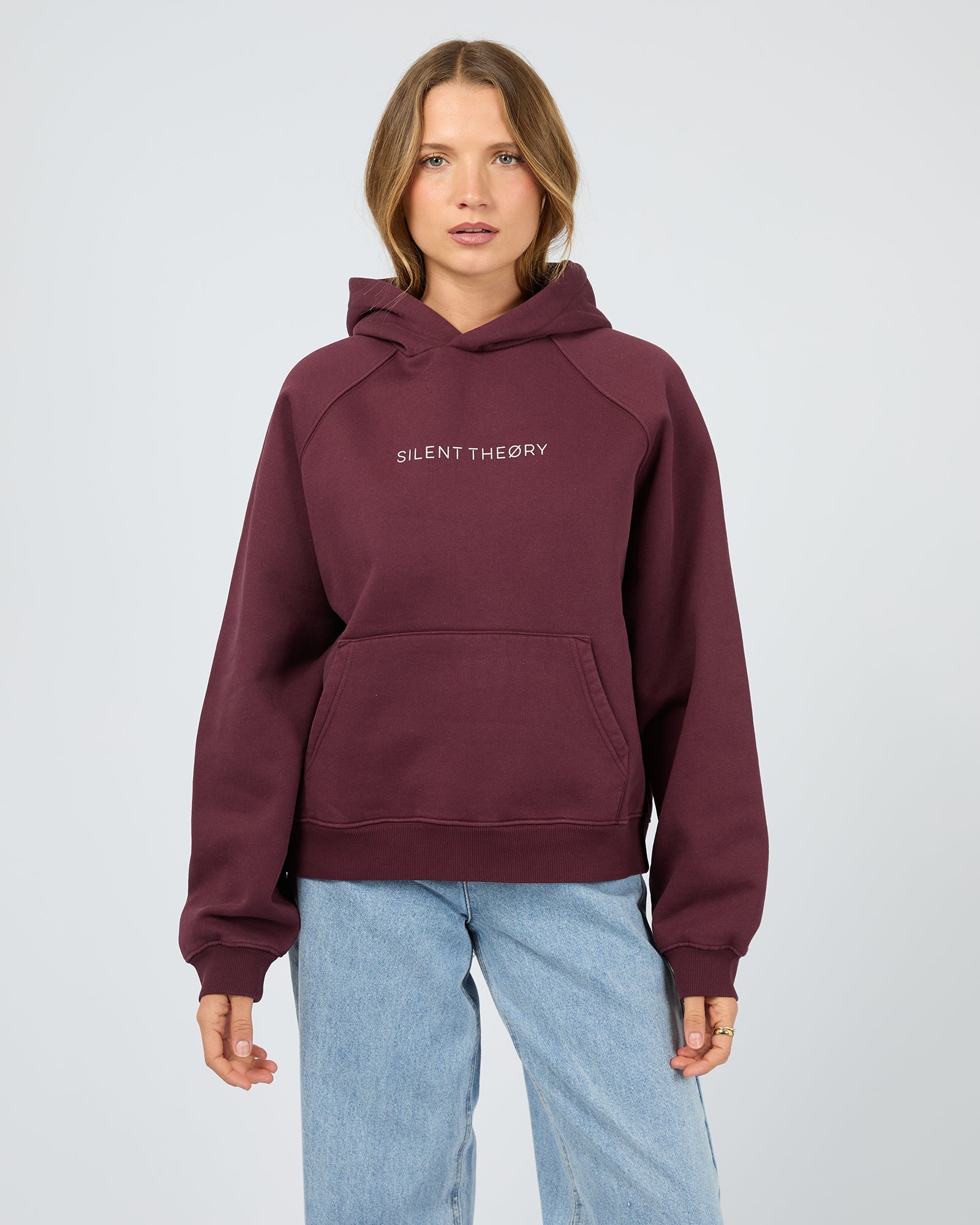 Silent Theory Logo Hoodie Cherry - back