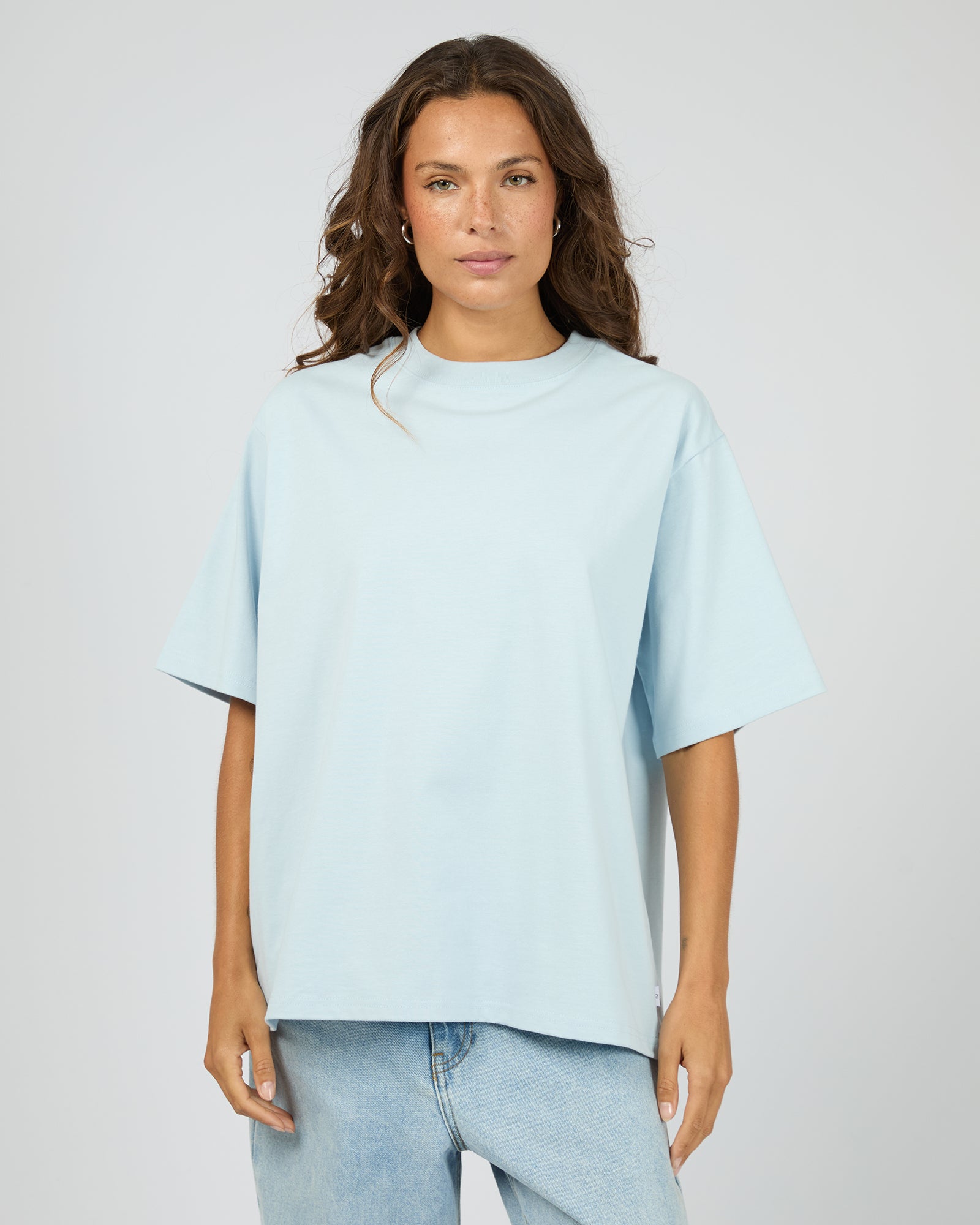 Silent Theory Core Oversized Tee in light blue - back