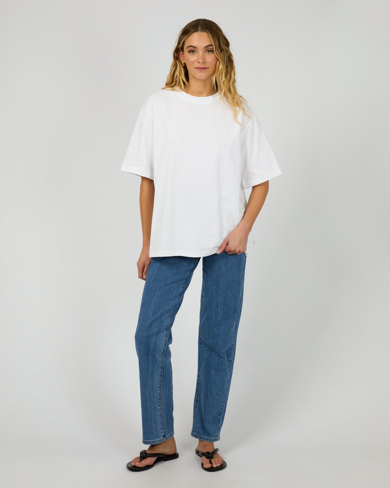 Silent Theory Core Oversized Tee White back