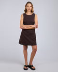 Tallow Tie Mini Dress - Choc