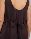 Tallow Tie Mini Dress - Choc