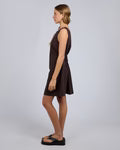 Tallow Tie Mini Dress - Choc