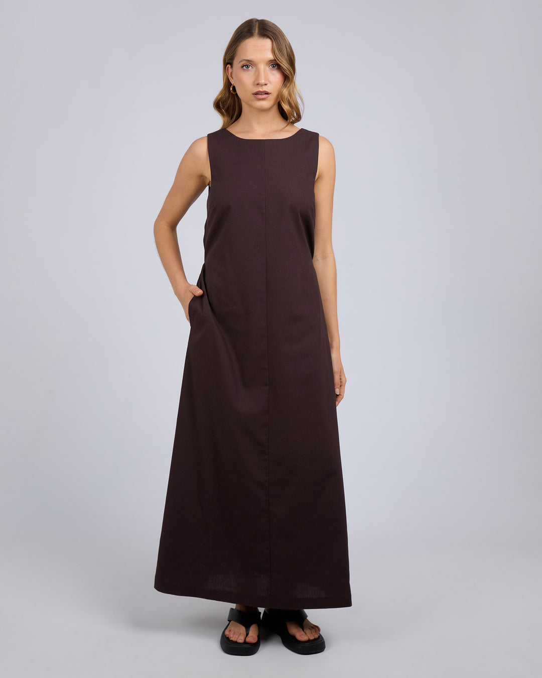 Silent Theory Tallow Tie Maxi Dress - Chocolate