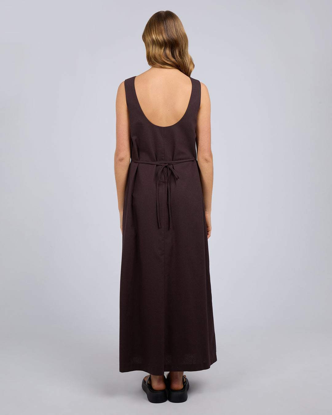 Silent Theory Tallow Tie Maxi Dress - Chocolate (view 2)