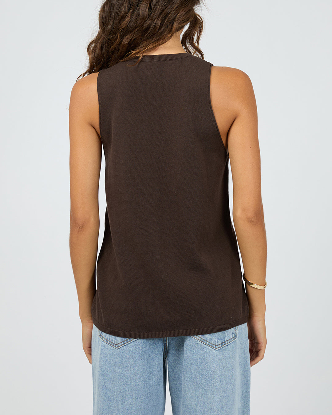 Silent Theory Ellis Vest Top - Chocolate (view 2)