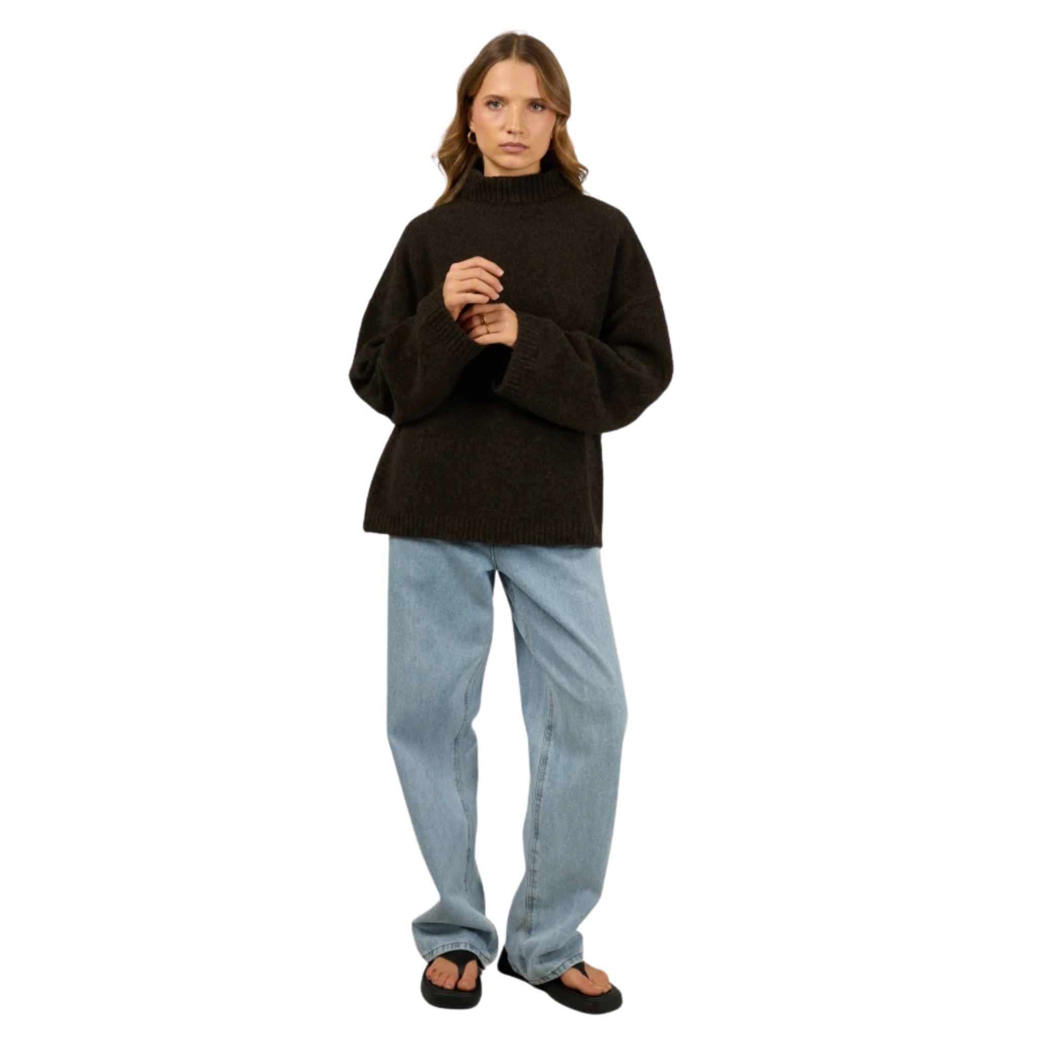 Silent Theory Willow Knit Jumper - Chocolate (view 2)