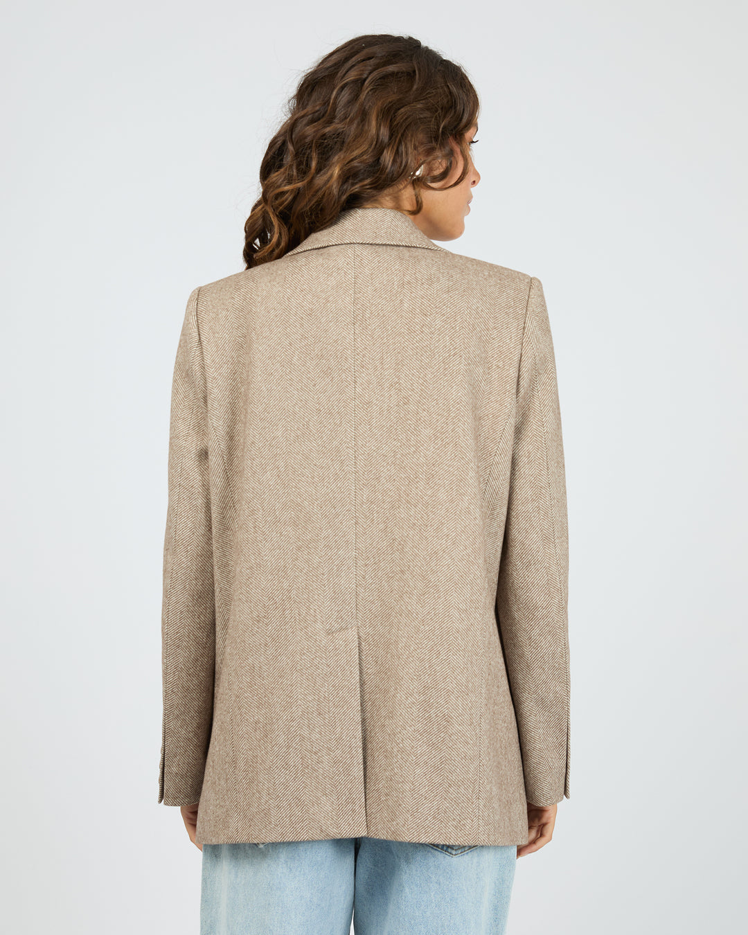 Silent Theory Opal Textured Blazer - Brown (view 3)