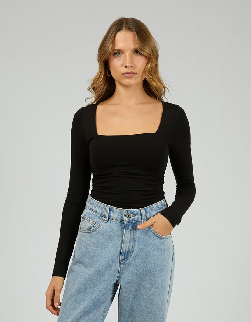 Silent Theory Zoe Long Sleeve Top Black