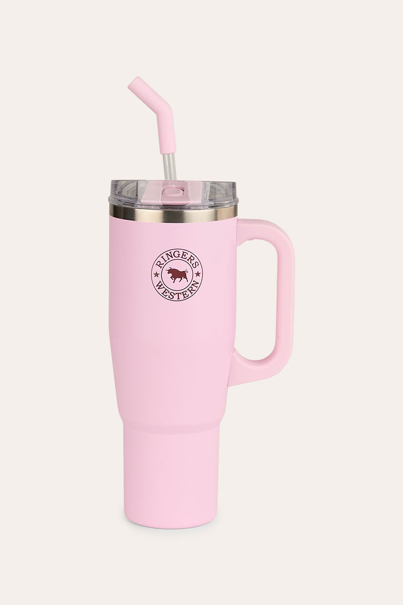 Ringers Western Roadtrip Drink Bottle 1200ml in Pastel Pink