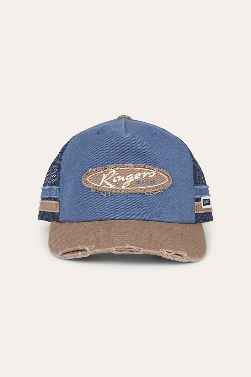 Ringers Western Worn Out Trucker Cap Clay Blue front