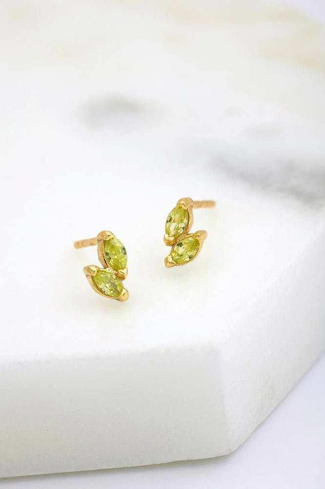 Zafino Harper Stud Earring - Green