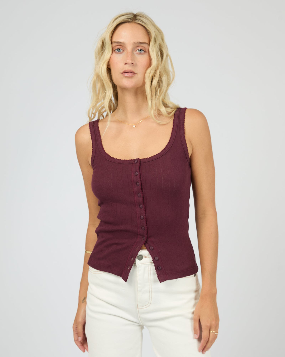 All About Eve Tia Tank in wine