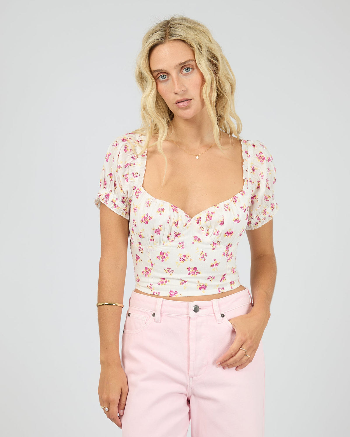 All About Eve Lorelai Floral Top in print