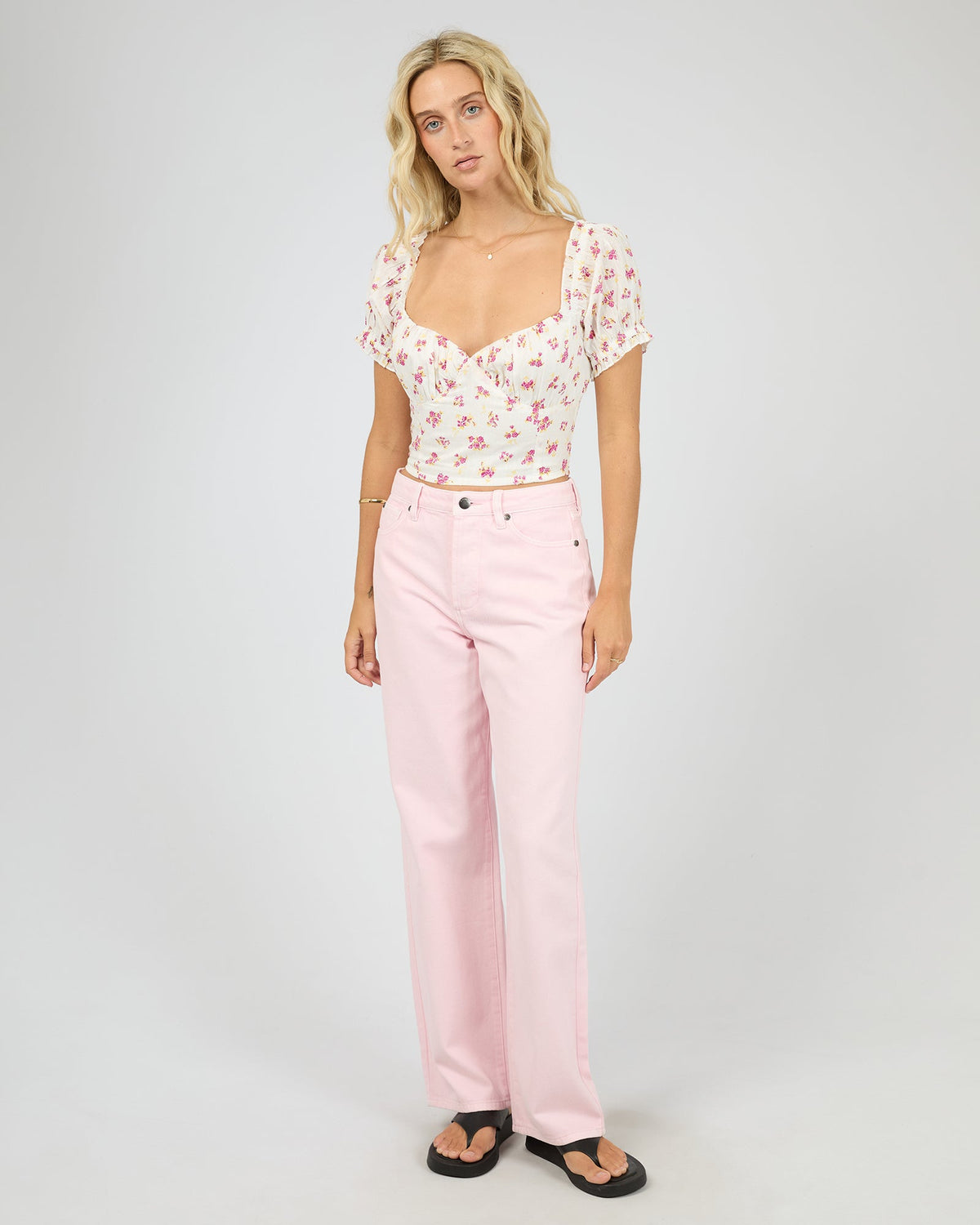 All About Eve Lorelai Floral Top print side view