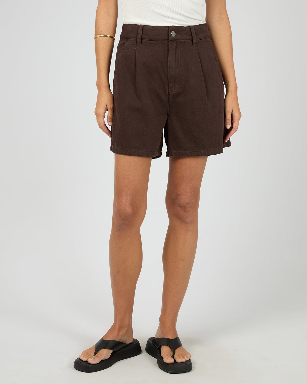 All About Eve Stevie Denim Short in brown