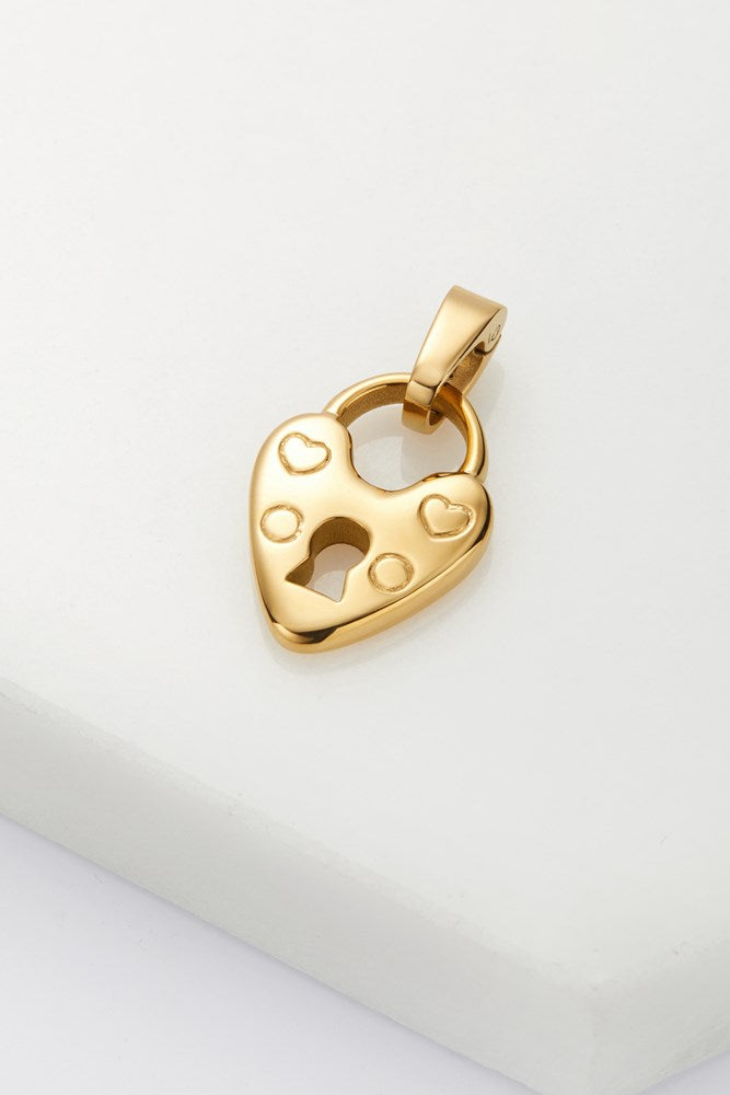 Zafino Heart Locket Charm - Gold