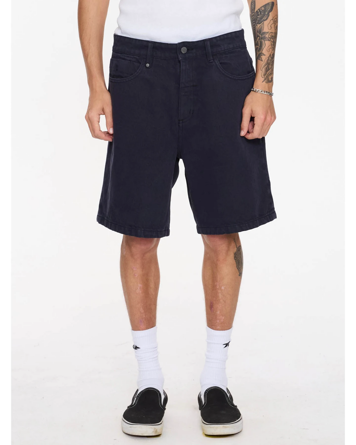 Thrills Slacker Relaxed Denim Short - Twilight Black