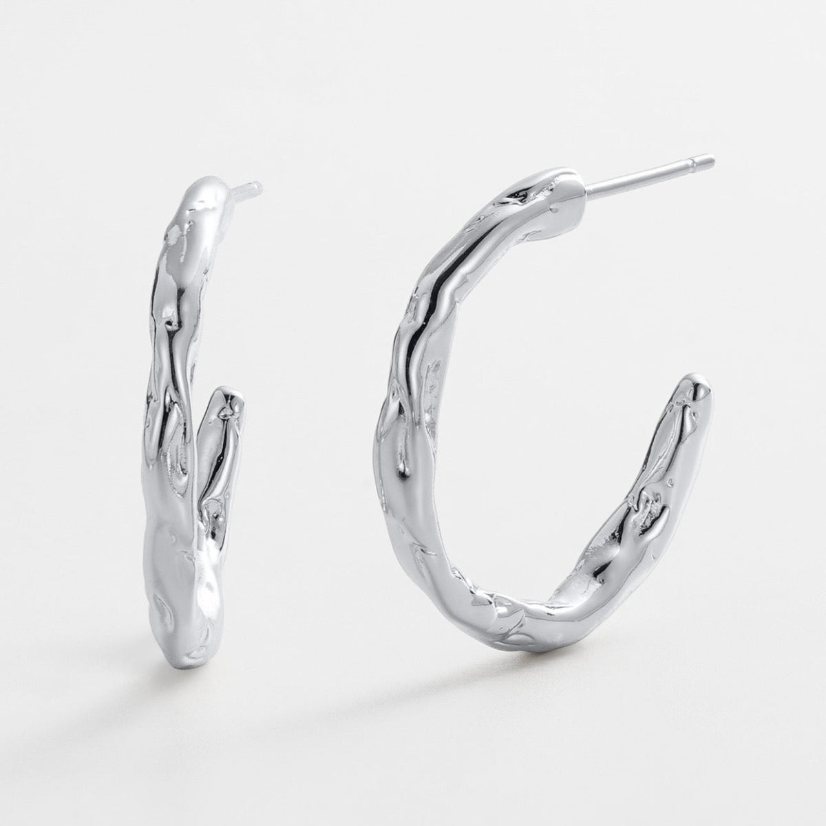 Zafino Alessia Hoop Large Silver detail