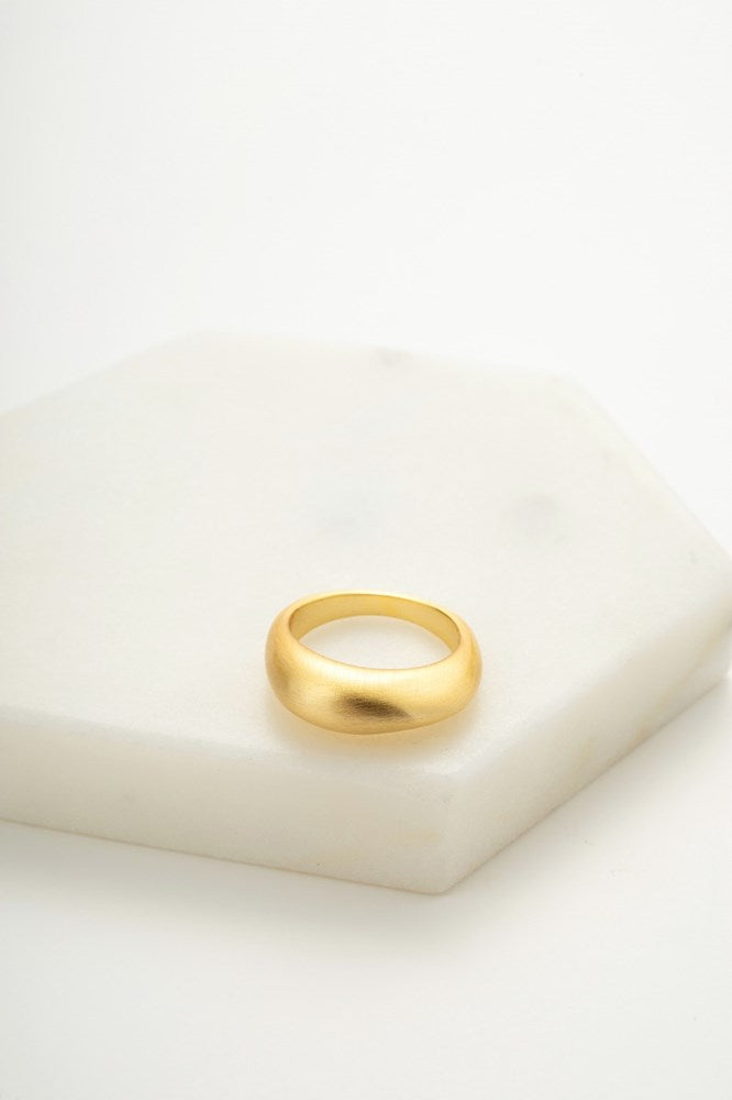 Steph Brushed Ring - Gold
