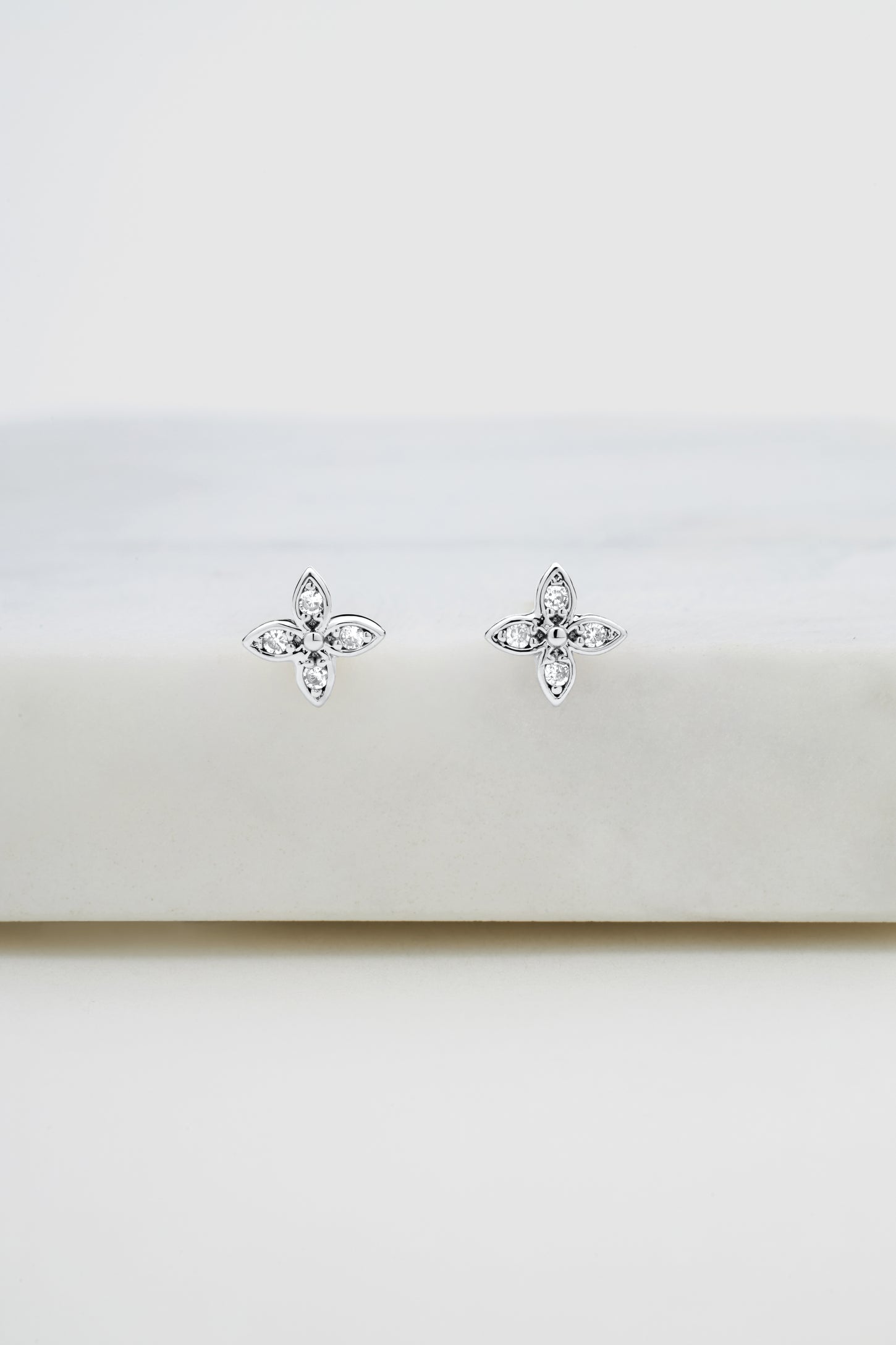 Zafino Flower Stud - Silver (view 2)