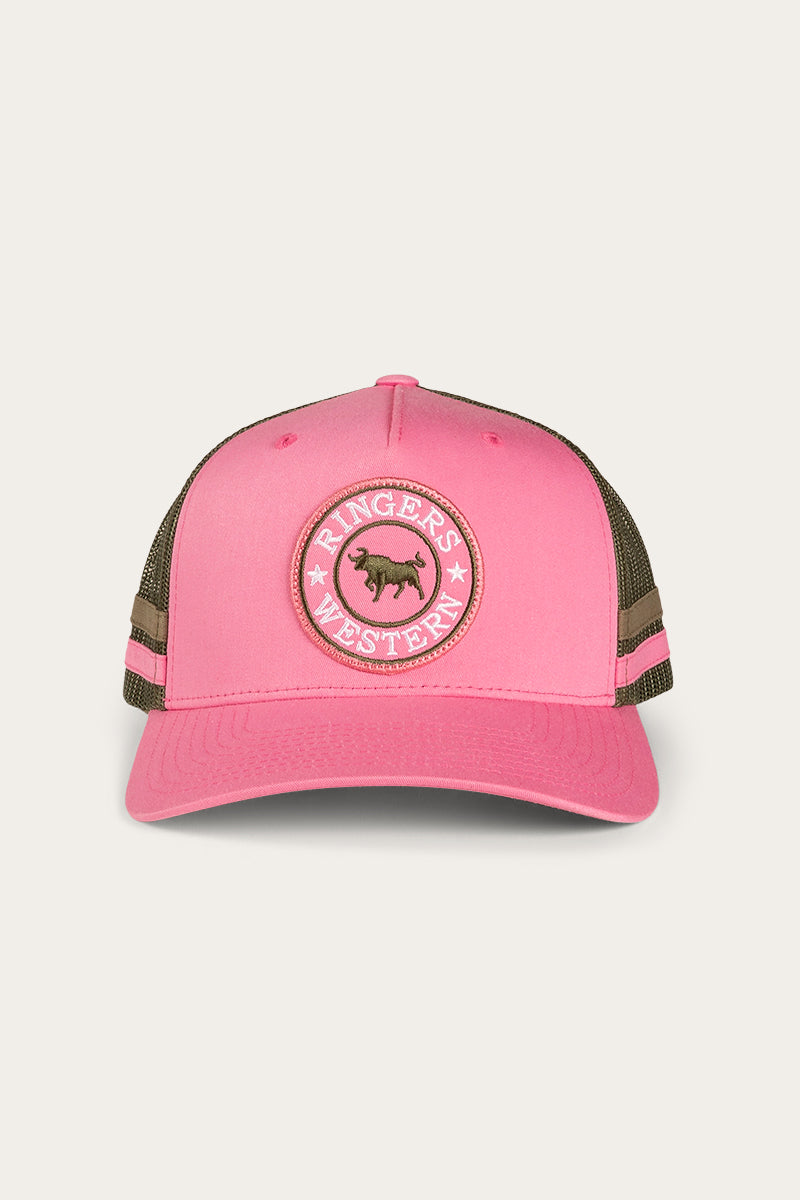 Ringers Western McCoy Trucker Cap in Melon and Army - side