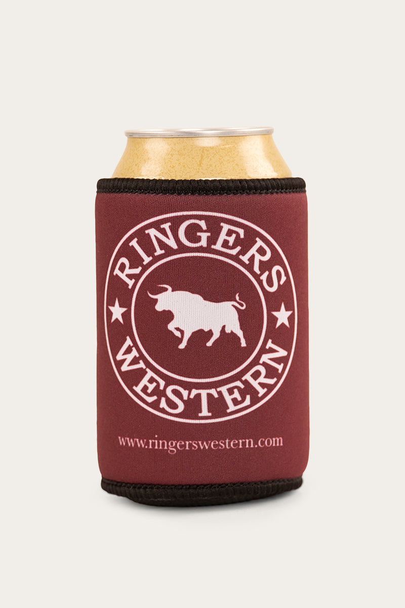 Ringers Western Signature Bull Stubby Cooler Burgundy