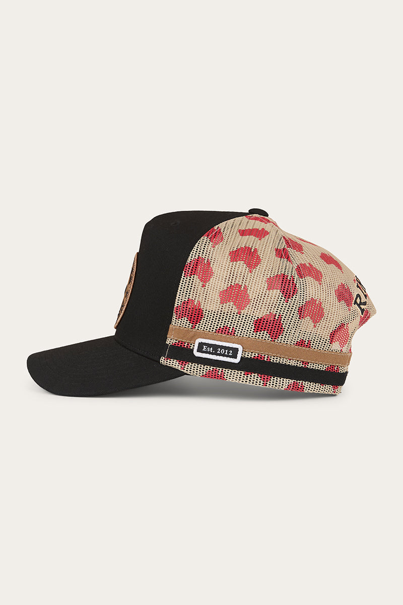Ringers Western Aussie Rules Deep Fit Trucker Cap Black - side