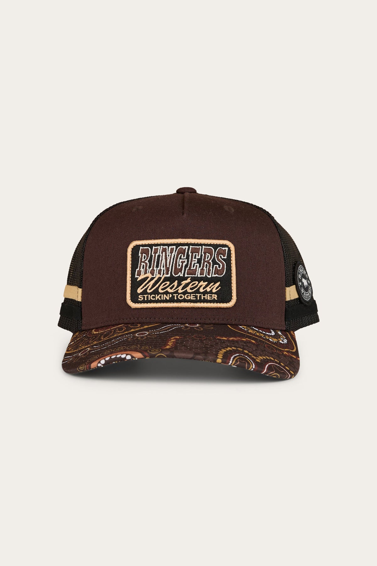 Ringers Western Garbala Trucker Cap in Dark Chocolate - side