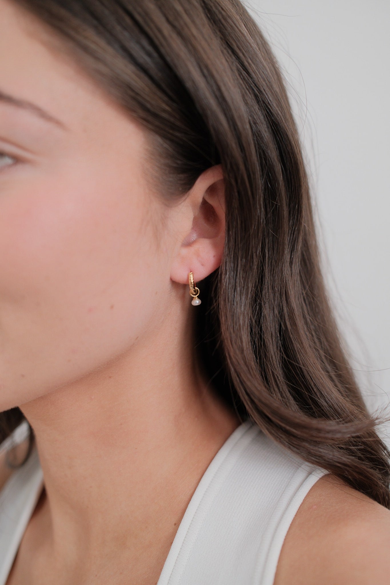 Zafino Emery Earring Pearl Gold - detail